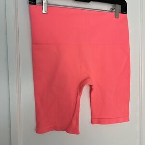 Target Wild Fable Ribbed Stretchy Ribbed Shorts Size M  Neon Salmon Workout